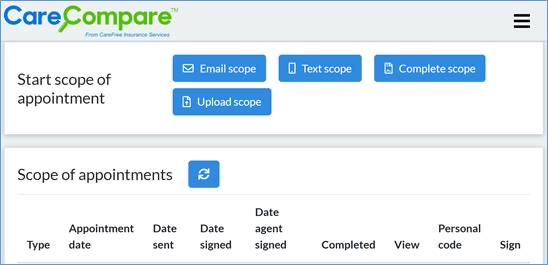 CareCompare Scope of Appointment Site Image